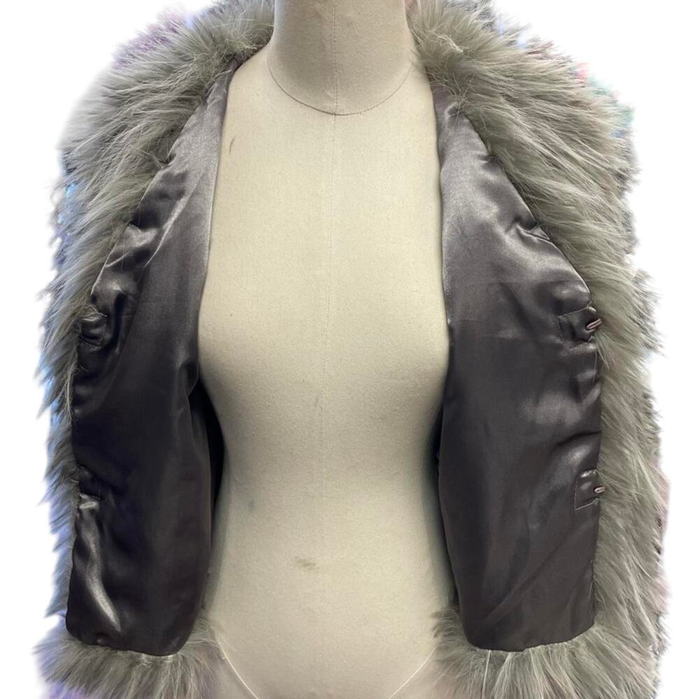 Forever 21 green faux fur